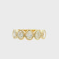 14K Yellow Gold - Oval Diamond Band - J38261