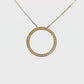 18K Yellow gold circular pendant set with diamonds. Item J37716 - ABC Jewelry Co.