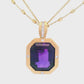 14K Yellow Gold - Amethyst Pendant - J36352