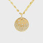 14K Yellow gold pendant set with round brilliant diamonds. Item J39217 - ABC Jewelry Co. 