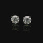 14K White gold studs set with round brilliant diamonds. Item J37908 - ABC Jewelry Co. 