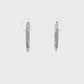 14K White gold hoop earrings accented with a row of round brilliant diamonds. Item J35835 - ABC Jewelry Co. 