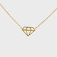 14K Yellow gold necklace with diamond silhouette pendant. Item J32590 - ABC Jewelry Co.