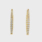 18K Yellow Gold - Diamond Hoop Earrings - J37170