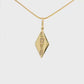 14K Yellow gold "Love" pendant with single cut diamonds set into each letter. Item J35470 - ABC Jewelry Co.
