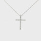14K White Gold - Diamond Set Cross - J38759