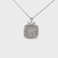 14K White gold necklace with pavé diamond pendant. Item 19733 - ABC Jewelry Co. 