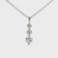 14K White gold pendant with 3 round brilliant diamonds, item J37050 - ABC Jewelry Co