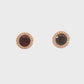 14K Rose Gold - Garnet & Diamond Earrings - 23881