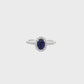 Oval sapphire and diamond halo ring- J30904