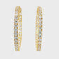 18K Yellow Gold - Diamond Hoop Earrings - J37731