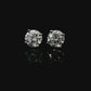 14K White gold studs set with round brilliant diamonds. Item J38143 - ABC Jewelry Co. 