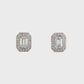 14KW Diamond Halo Earrings