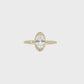 14kt Yellow Gold Oval Shape Halo Ring - J35782