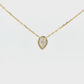 14K Yellow gold necklace bezel set with a pear shape diamond. Item J37647 - ABC Jewelry Co. 
