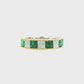 Sq emerald & diamond band-j36725