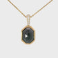 18K Yellow Gold - Black Diamond Pendant 1.60 carat - J31232