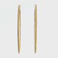18K Yellow Gold - Diamond Oval Hoop Earrings - J37482