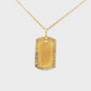 14K Yellow Gold - Diamond Doves Pendant Necklace - J35010