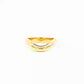 14K Yellow gold curved band. Item J38606 - ABC Jewelry Co