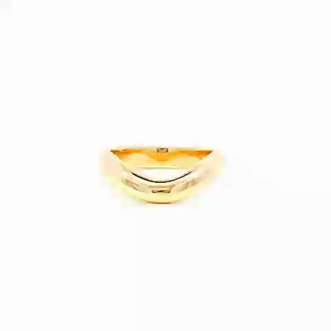 14K Yellow gold curved band. Item J38606 - ABC Jewelry Co
