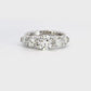 14K White Gold - Five Stone Diamond Band - J38445
