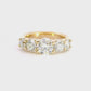 14K Yellow Gold - Five Stone Diamond Band - J38446