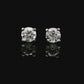 14K White gold stud earrings set with round brilliant diamonds. Item J37987 - ABC Jewelry Co. 