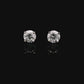 14K White gold stud earrings set with round brilliant diamonds. Item J34122 - ABC Jewelry Co.