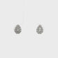14K White gold earrings set with round brilliant diamonds set in a pear shape setting. Item J32154 - ABC Jewelry Co. 