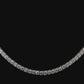 14K White gold tennis necklace set with round brilliant diamonds. Item J39048 - ABC Jewelry