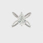 18K White gold diamond crisscross ring set with LAB GROWN pear shaped diamond center stone - Item J37707 - ABC Jewelry Co. 