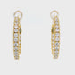 18K Yellow Gold - Diamond Hoop Earrings - J37169