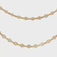 18K Yellow gold necklace bezel set with round brilliant diamonds. Item J38988 - ABC Jewelry Co. 