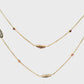 14K Yellow Gold - Smoky Topaz & Garnet Necklace - 12295