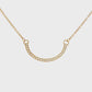 18K Yellow gold necklace with curved diamond bar. Item J34410 - ABC Jewelry Co.