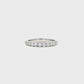 14K White gold band set with round brilliant diamonds. Item J39111 - ABC Jewelry Co. 
