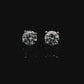 14K White gold stud earrings set with round brilliant diamonds. Item J37751 - ABC Jewelry Co.