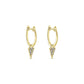 14k Yellow Gold Drop Huggie Earrings - EG13067Y45JJ