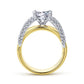 14k White and Yellow Gold Ladies Engagement Ring - ER12342R6M44JJ