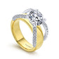 14k White and Yellow Gold Ladies Engagement Ring - ER12342R6M44JJ