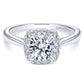 14k White Gold Entwined Diamond Halo Ring - ER12672R4W44JJ
