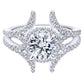 14k White Gold Halo Engagement Ring - ER12779R4W44JJ
