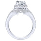 14k White Gold Halo Engagement Ring - ER12779R4W44JJ