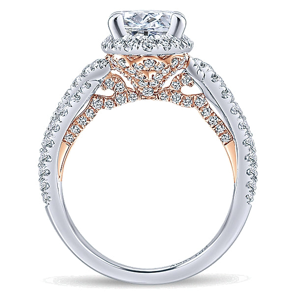 18k White Gold Diamond Halo Engagement Ring - ER12900O6T83JJ