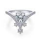 14k White Gold Ladies Engagement Ring - ER14783R4W44JJ