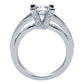 18k White Gold Contemporary Diamond Split Shank Ring - ER6142W83JJ
