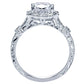 14k White Gold Victorian Diamond Halo Ring - ER8838W44JJ