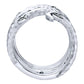 925 Silver White Sapphire Wide Modern Band - LR50578SVJWS