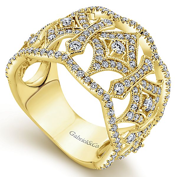 14K Yellow Gold - Diamond Fashion Band - J31456